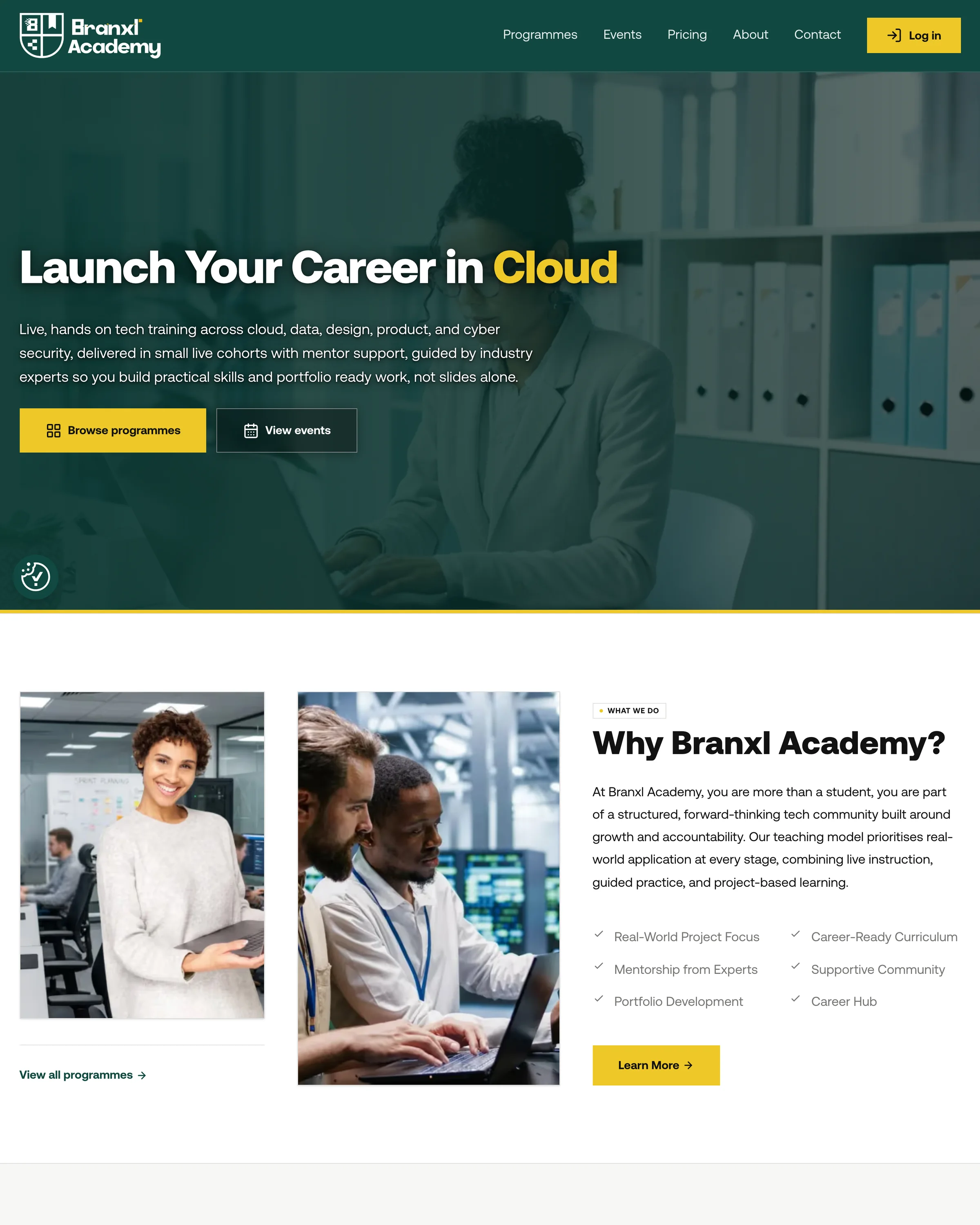Branxl Academy homepage
