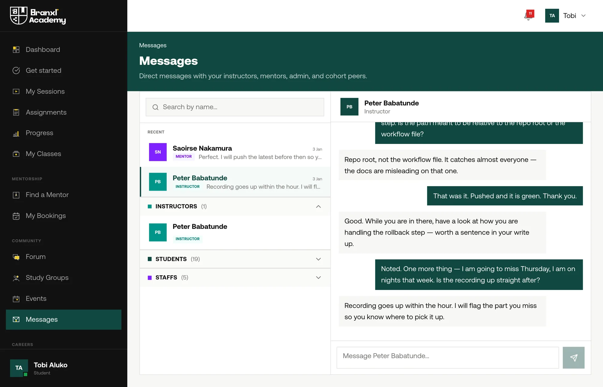 Messages
