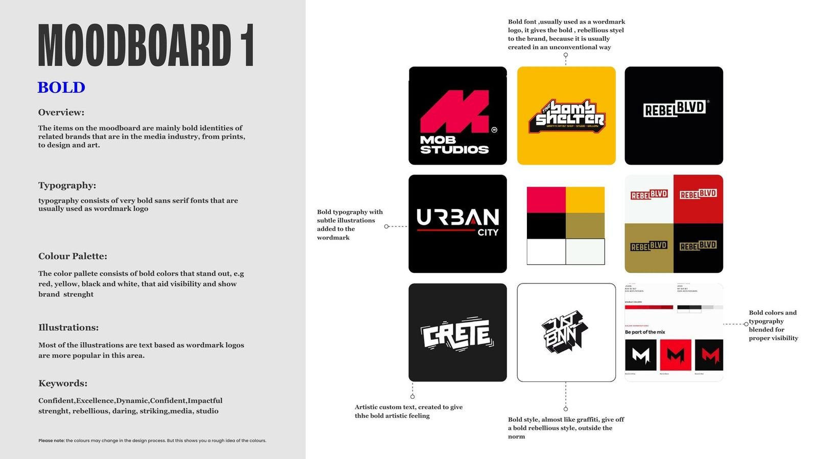 Moodboard one, bold